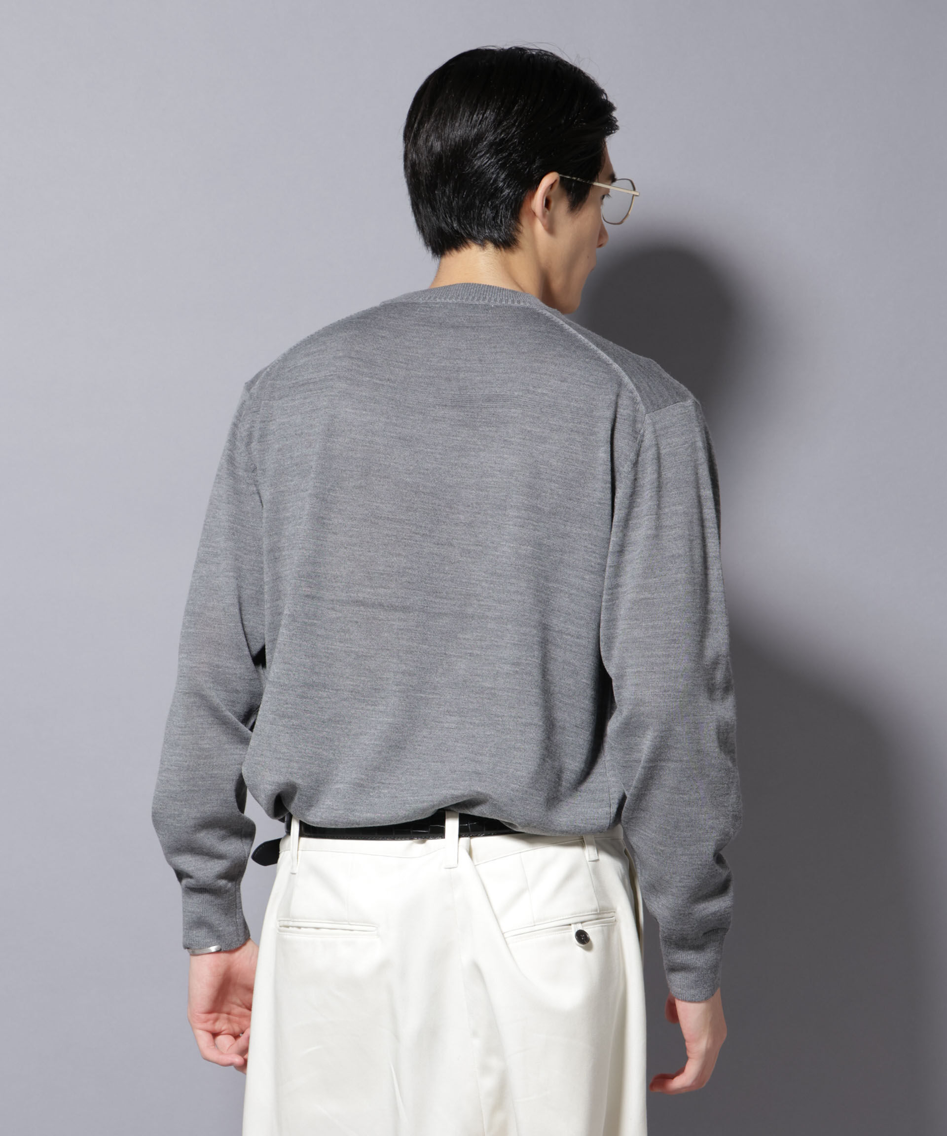 nano･universe「「毛玉レスニット」ファインゲージクルーネック」|ニット・セーター|