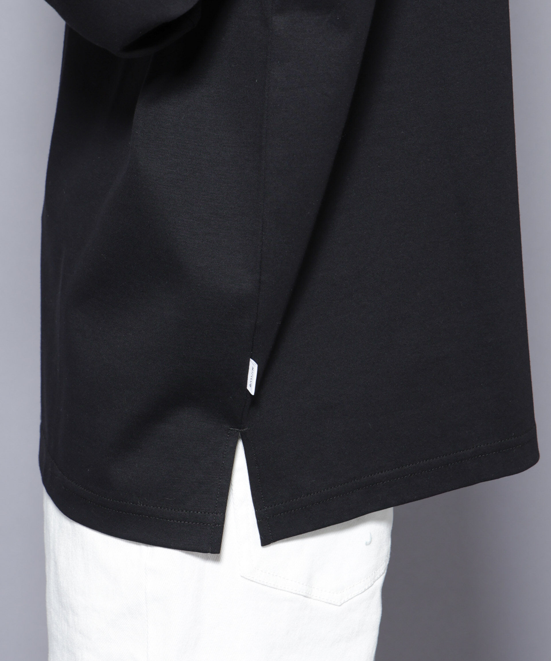 nano･universe「｢NJ/CLUB｣モクロディ ボートネック サイドスリットTシャツ」|Tシャツ・カットソー|