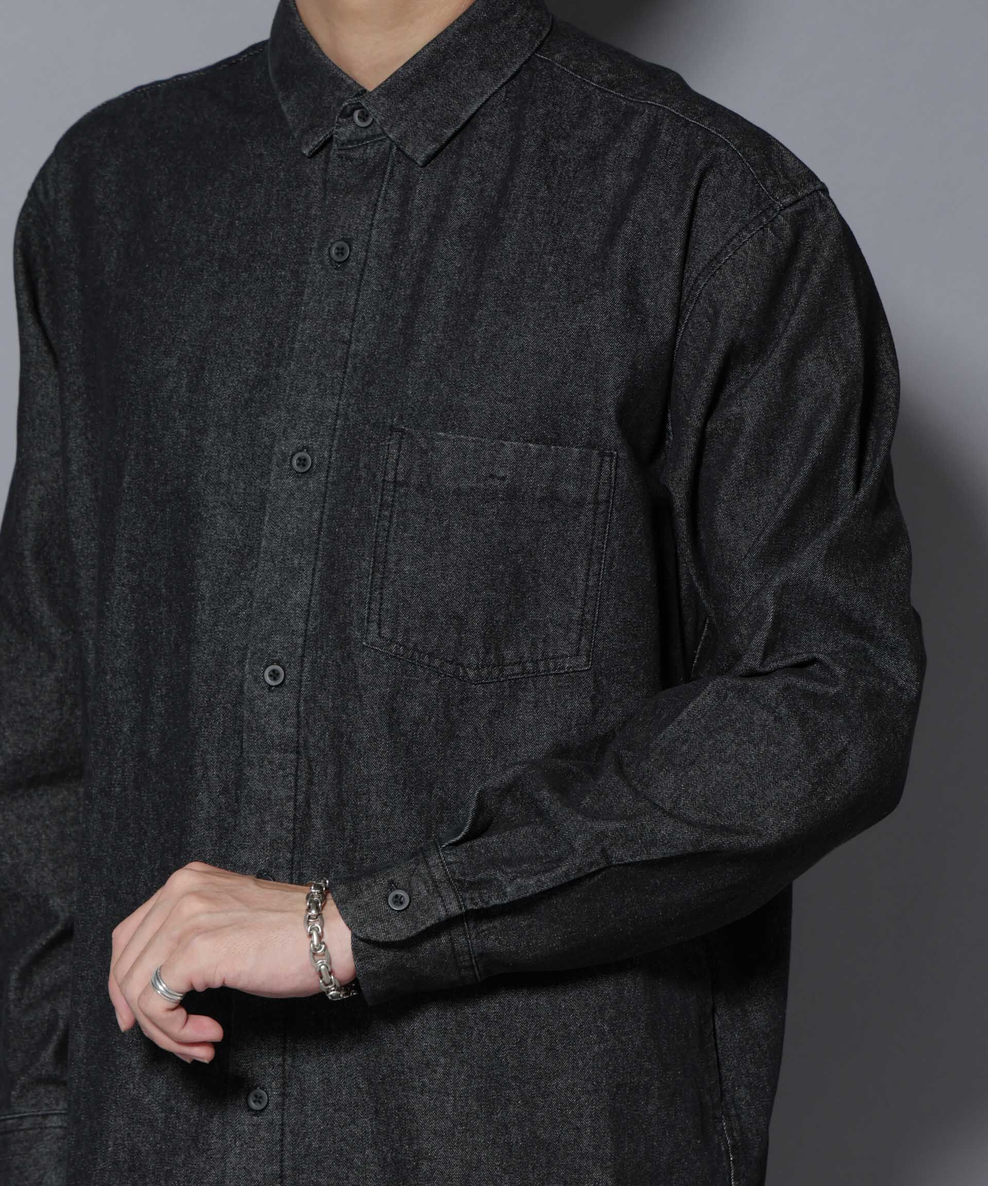 nano･universe「ライトオンスデニムシャツ 長袖」|シャツ・ブラウス|