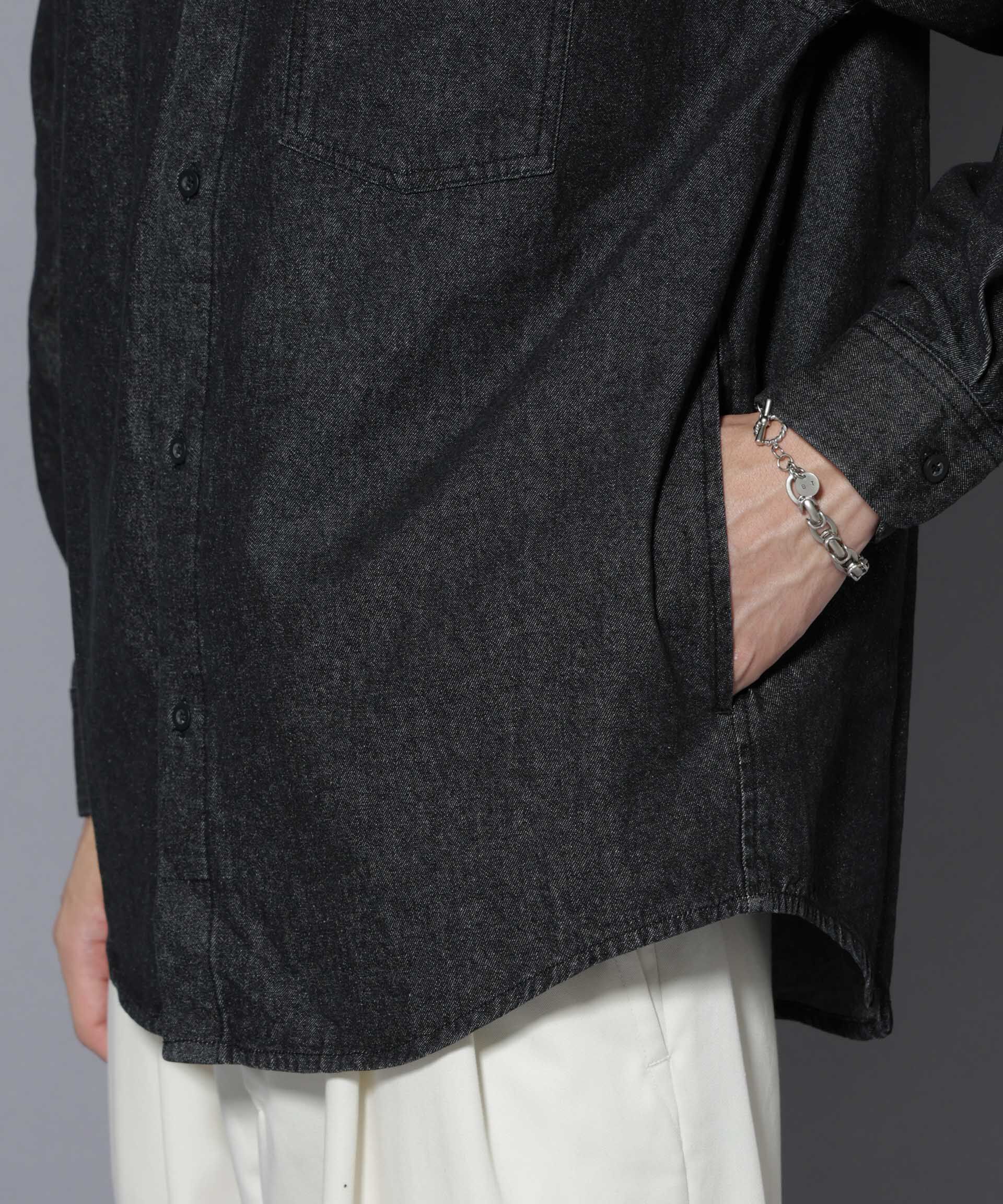 nano･universe「ライトオンスデニムシャツ 長袖」|シャツ・ブラウス|