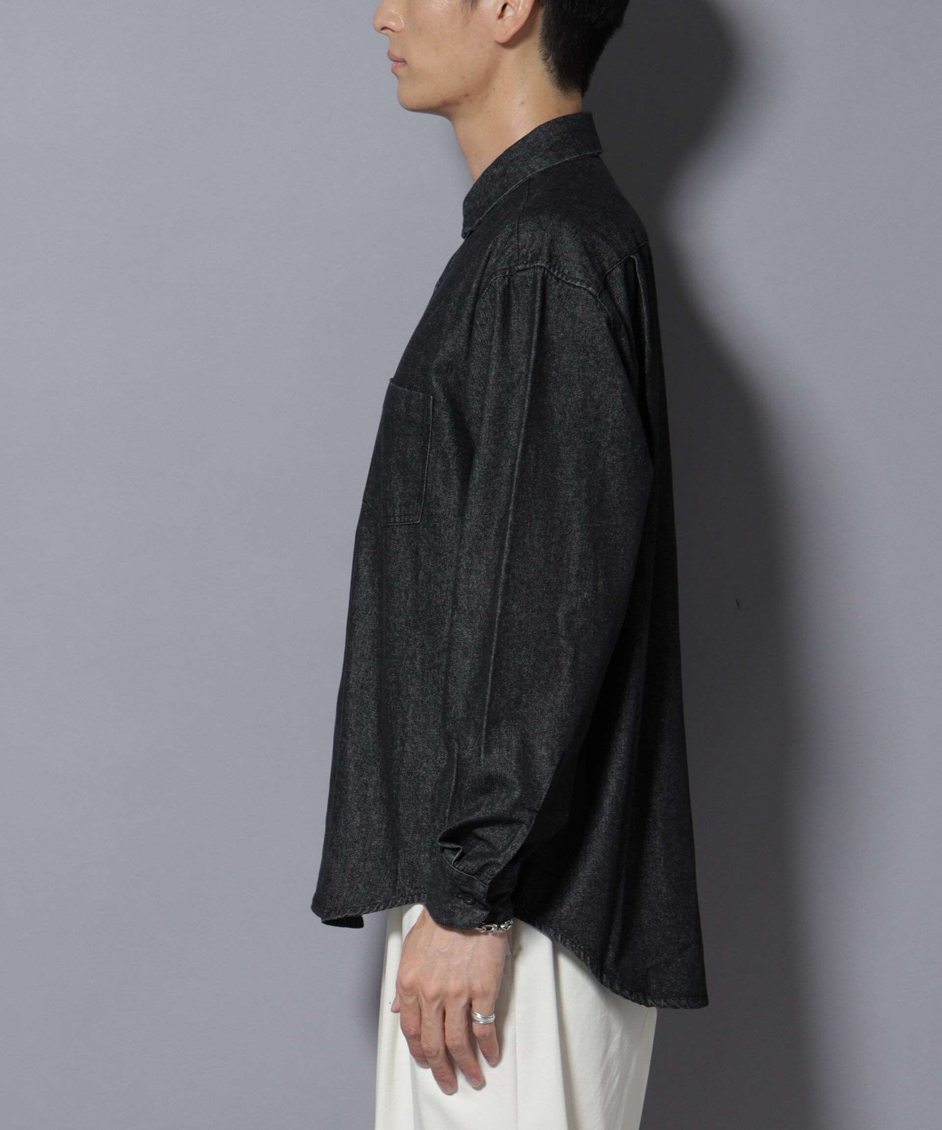 nano･universe「ライトオンスデニムシャツ 長袖」|シャツ・ブラウス|