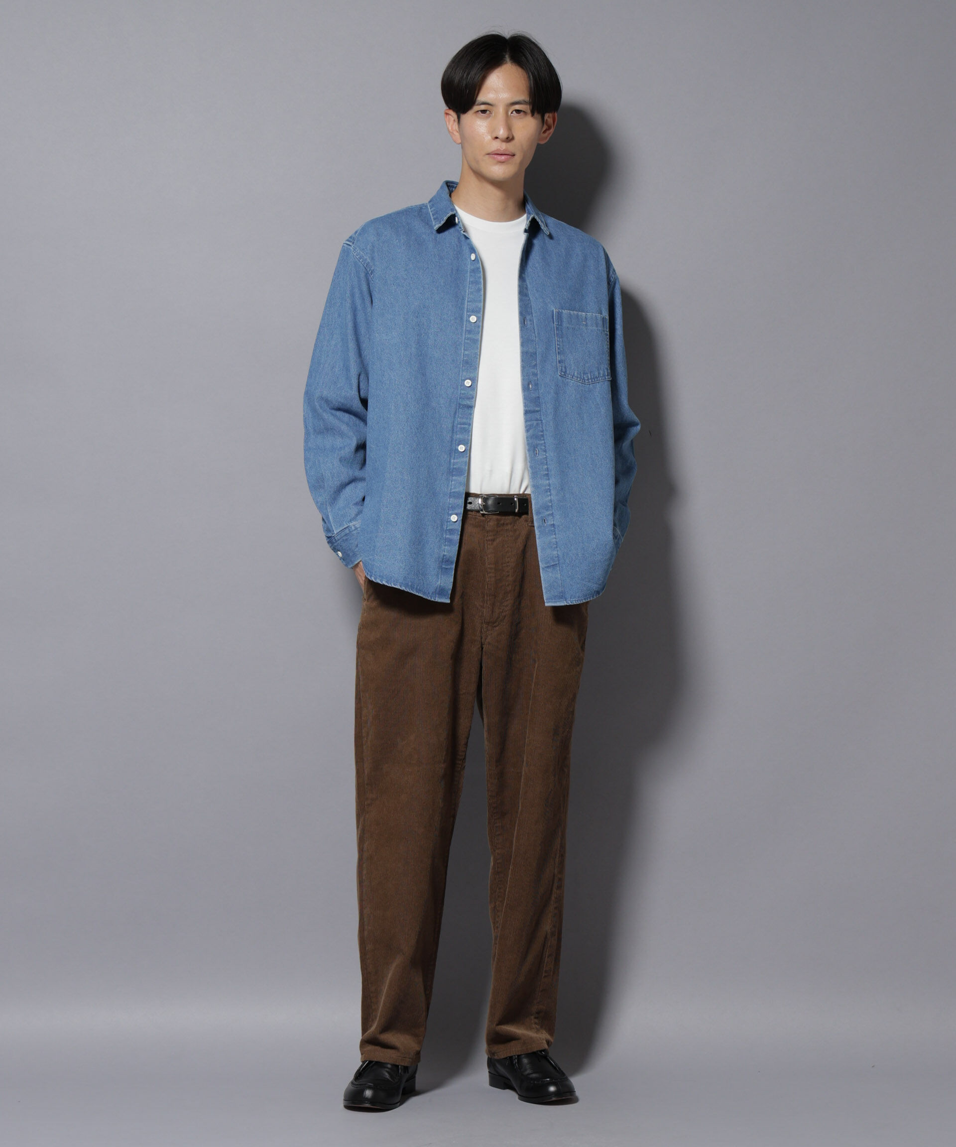 nano･universe「ライトオンスデニムシャツ 長袖」|シャツ・ブラウス|