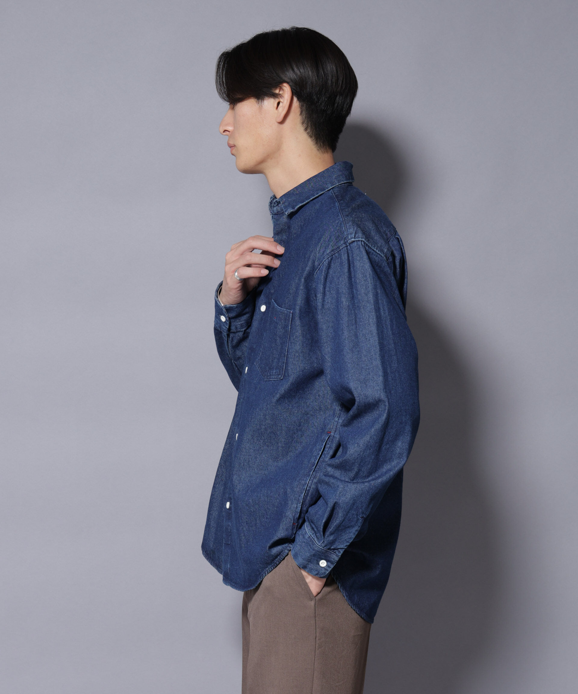 nano･universe「ライトオンスデニムシャツ 長袖」|シャツ・ブラウス|