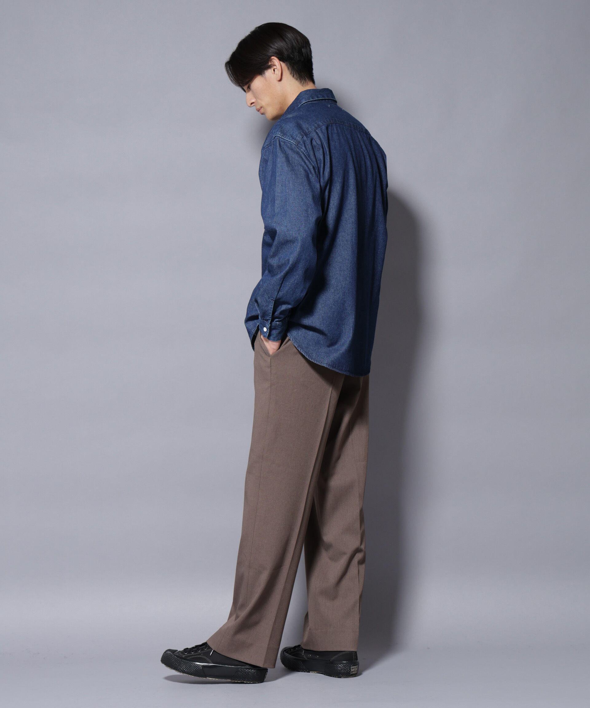 nano･universe「ライトオンスデニムシャツ 長袖」|シャツ・ブラウス|