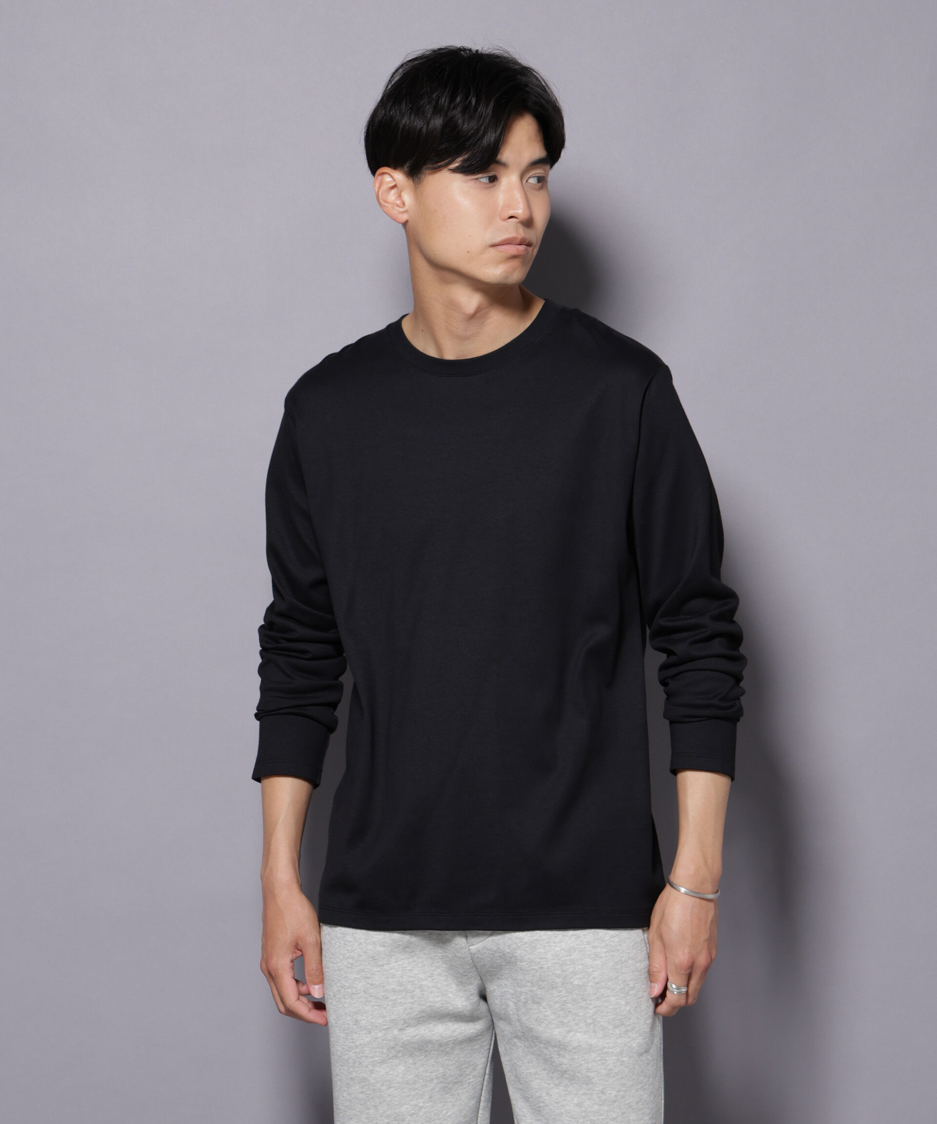 nano･universe「Anti Soaked(R)汗染み防止 クルーネックTシャツ 長袖」|Tシャツ・カットソー|