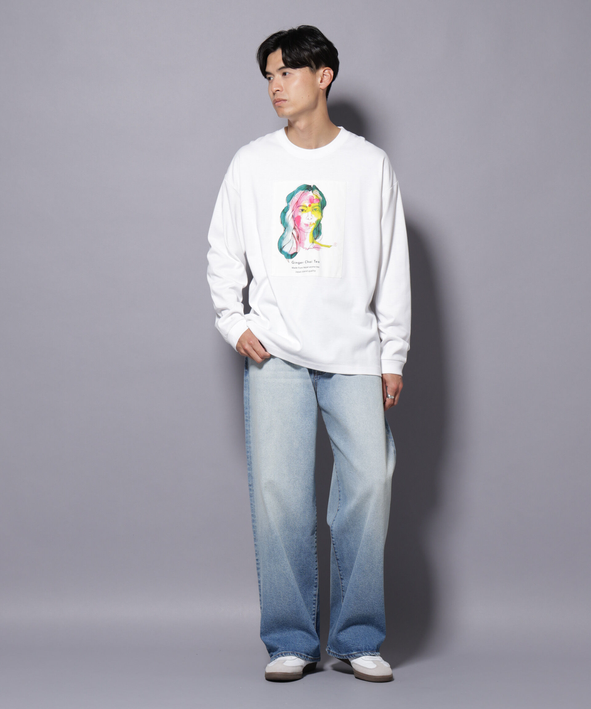 nano･universe「Anti Soaked(R)&times;SUNCHAIポートレート汗染み防止 Ｔシャツ長袖」|Tシャツ・カットソー|