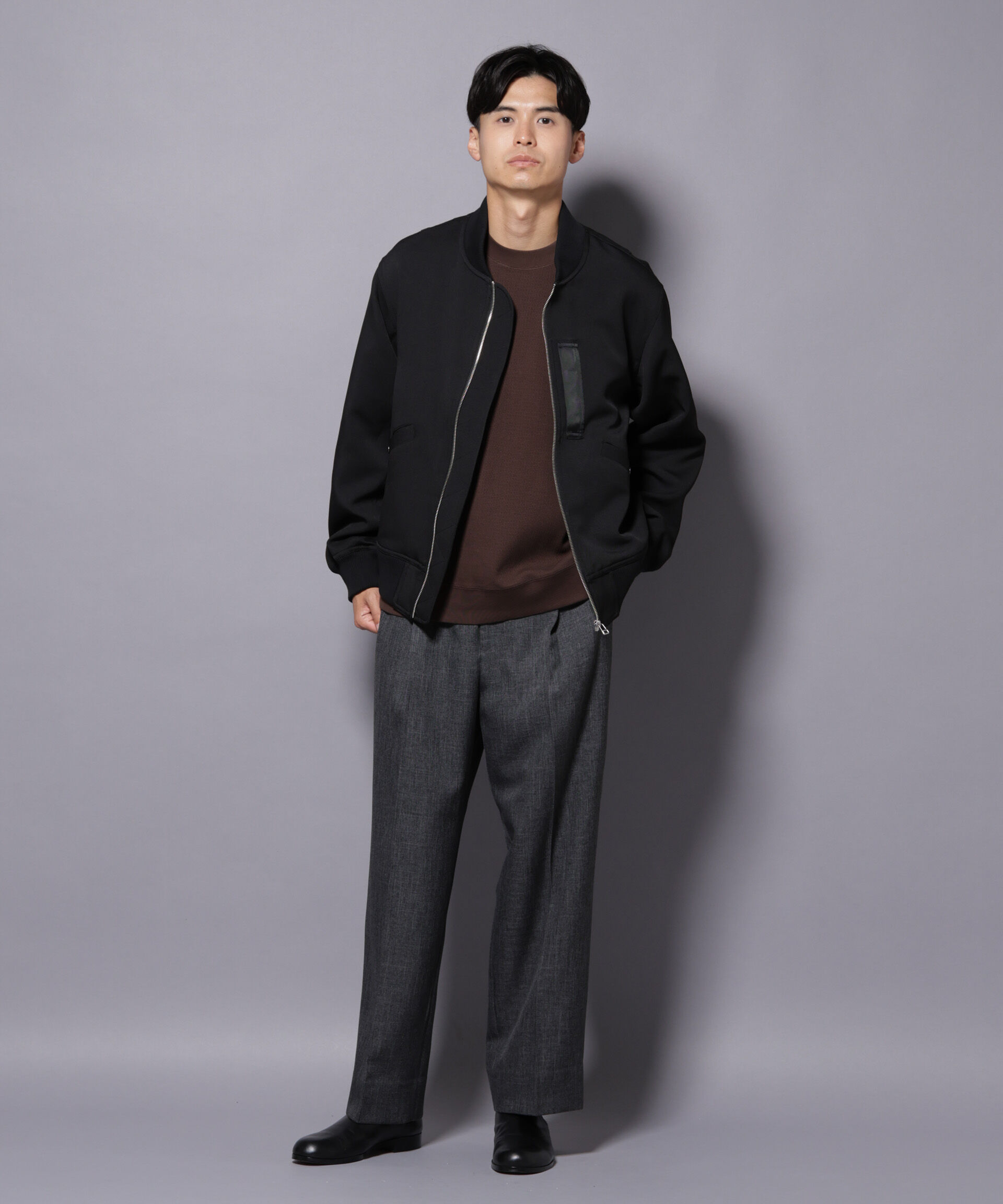 nano･universe「トリプルクロスMA-1」|ブルゾン・スタジャン|