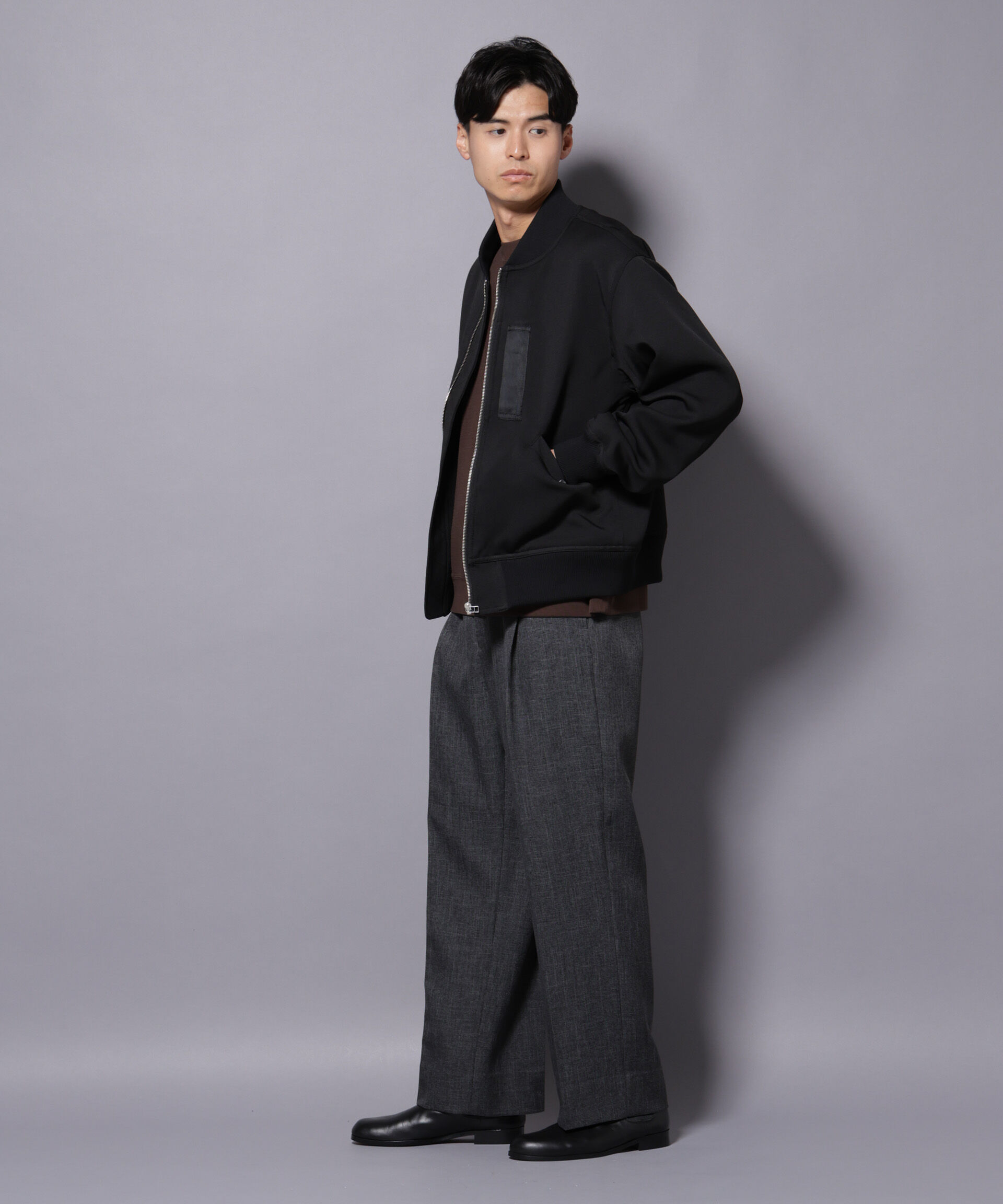 nano･universe「トリプルクロスMA-1」|ブルゾン・スタジャン|