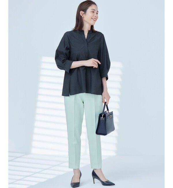 組曲「【WEB限定】ナイロンレーヨン スキッパーブラウス」|シャツ・ブラウス|