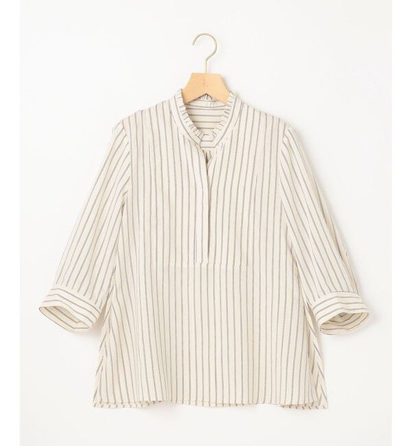 組曲「【WEB限定】ナイロンレーヨン スキッパーブラウス」|シャツ・ブラウス|