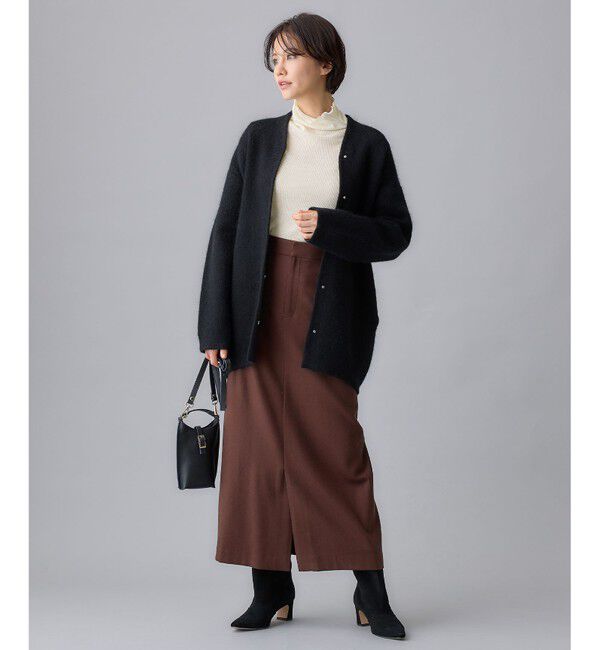 自由区「【洗える】ソフトウールリブボトルネック  カットソー」|Tシャツ・カットソー|