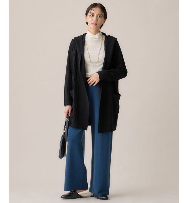 自由区「【洗える】ソフトウールリブボトルネック  カットソー」|Tシャツ・カットソー|