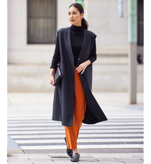 自由区「【洗える】ソフトウールリブボトルネック  カットソー」|Tシャツ・カットソー|