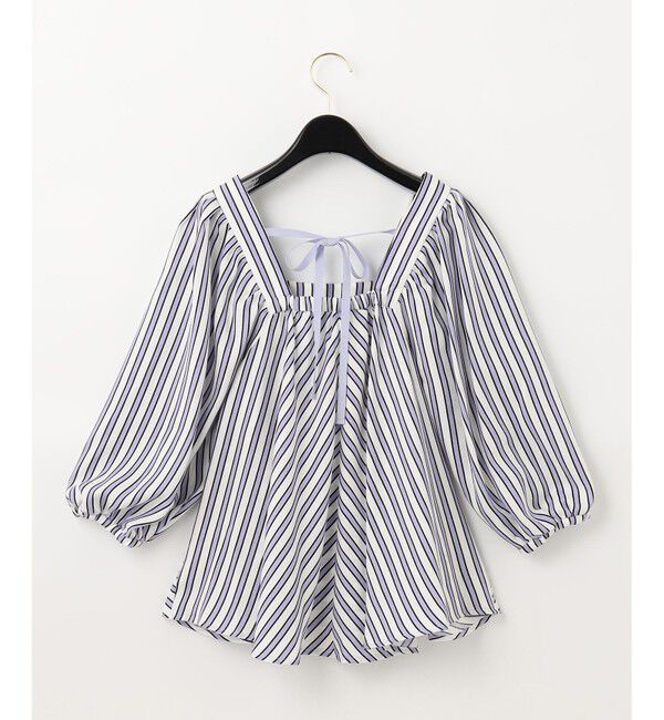 Grace Class「リネンタッチストライプトップ」|Tシャツ・カットソー|