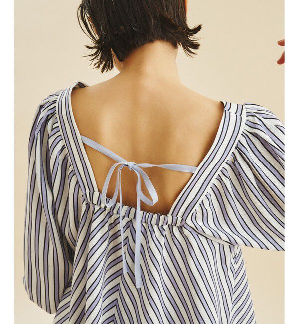 Grace Class「リネンタッチストライプトップ」|Tシャツ・カットソー|