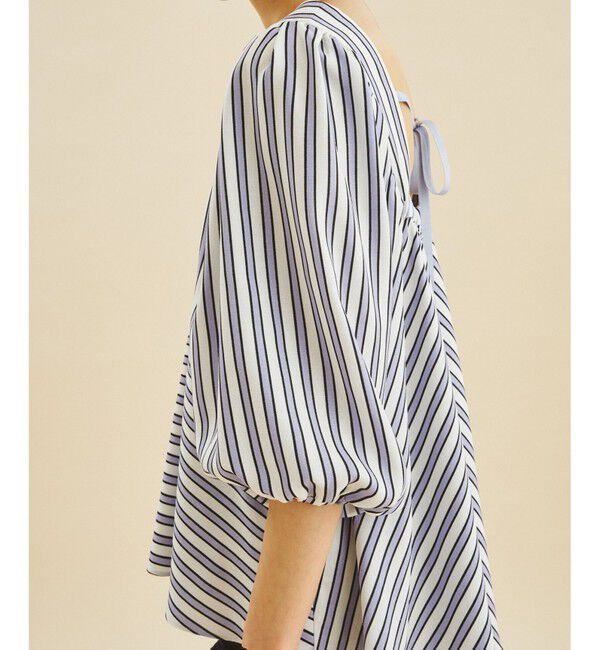 Grace Class「リネンタッチストライプトップ」|Tシャツ・カットソー|