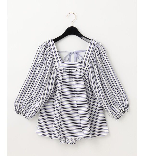 Grace Class「リネンタッチストライプトップ」|Tシャツ・カットソー|