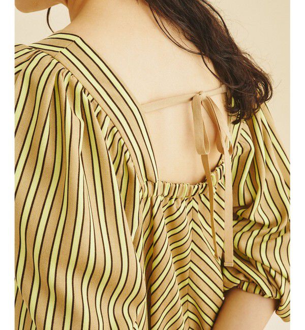 Grace Class「リネンタッチストライプトップ」|Tシャツ・カットソー|