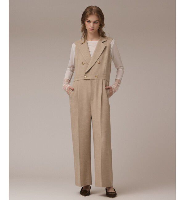 Diagram「ツイードテーラーサロペット」|オールインワン|ベージュ