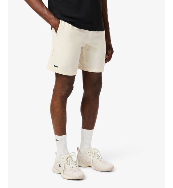 LACOSTE「ウルトラドライ 『ノバク・ジョコビッチ』メッシュガゼットテニスショーツ」|その他|オフホワイト