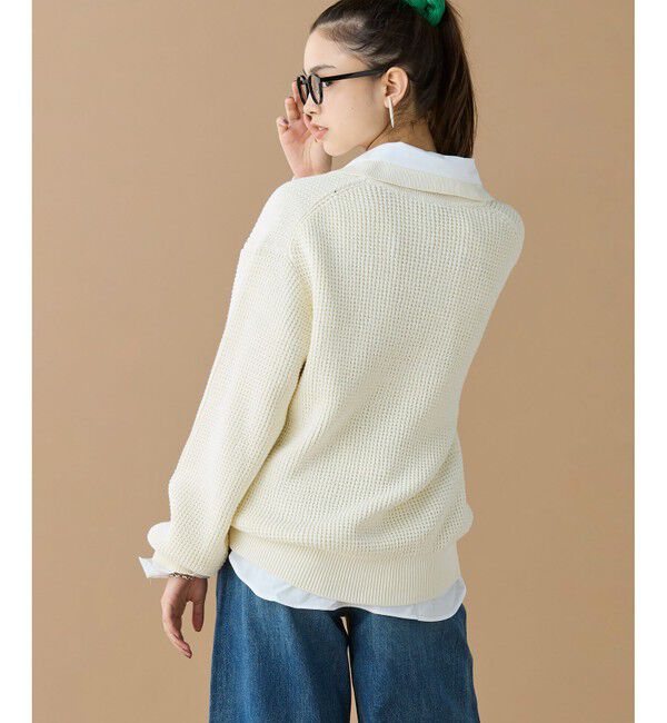 LACOSTE「ワッフルニットポロセーター」|ニット・セーター|