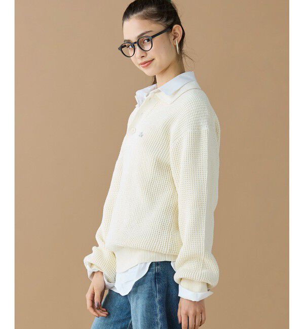 LACOSTE「ワッフルニットポロセーター」|ニット・セーター|