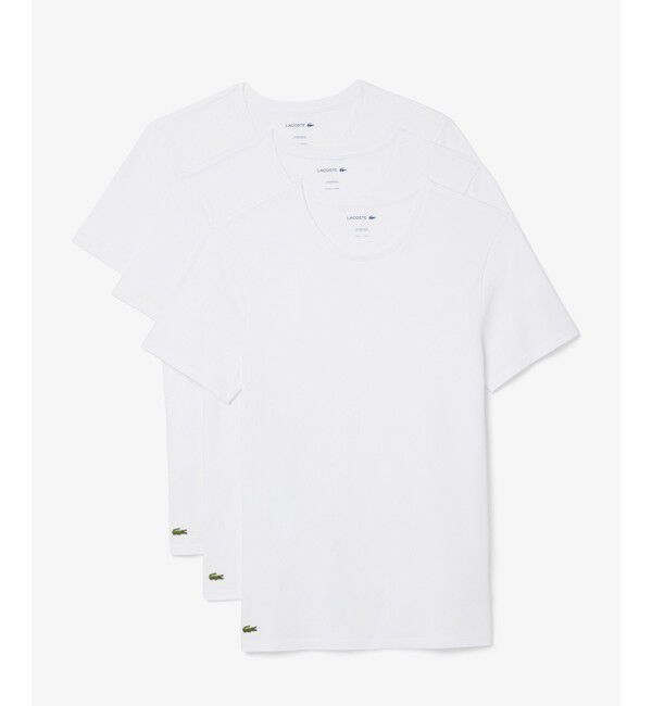LACOSTE「【EC only】エッセンシャル クルーネックTシャツ 3Pセット」|Tシャツ・カットソー|ホワイト