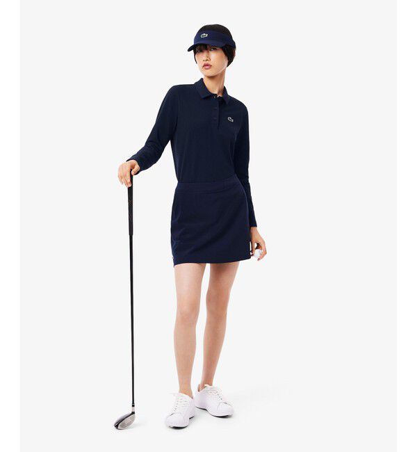 LACOSTE「ヒートレギュレーション＆UVカット鹿の子ゴルフポロシャツ」|ポロシャツ|