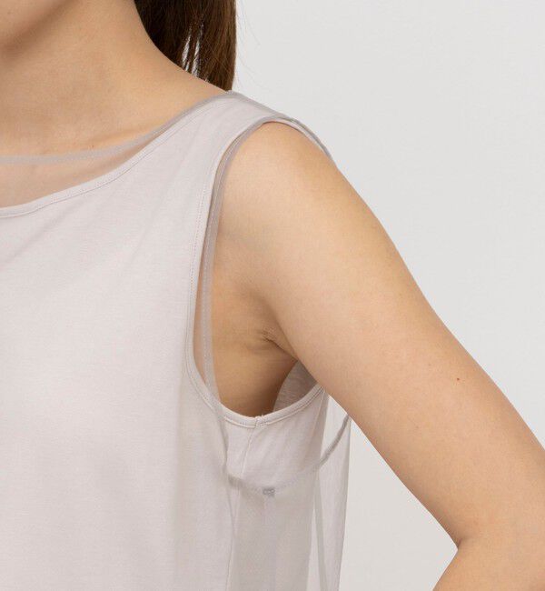 NOLLEY'S「2WAYチュール ノースリーブブラウス」|シャツ・ブラウス|