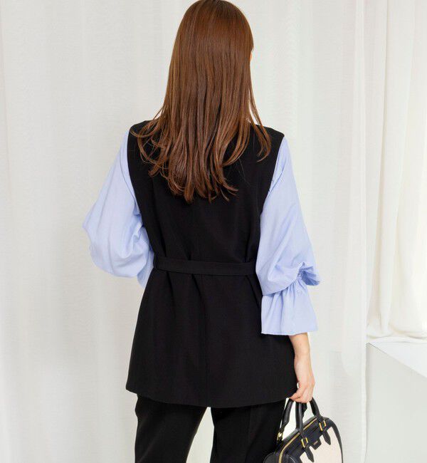 NOLLEY'S「《セットアップ対応》ウォッシャブルダブルクロスジレ」|ベスト・ジレ|