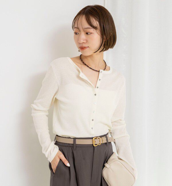 NOLLEY'S「ウォッシャブルナチュラルテレコ2WAYカーデ」|カーディガン|
