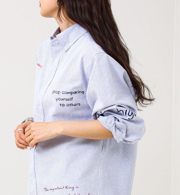 GLOSTER「【気分を上げるフレーズ】ポジティブメッセージシャツ パート2」|シャツ・ブラウス|