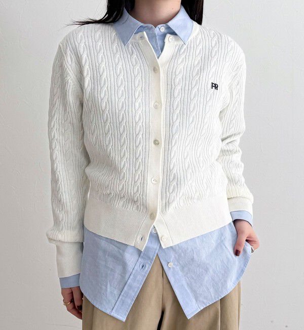 fredy emue「FR刺繍ケーブル柄ニットカーディガン」|カーディガン|