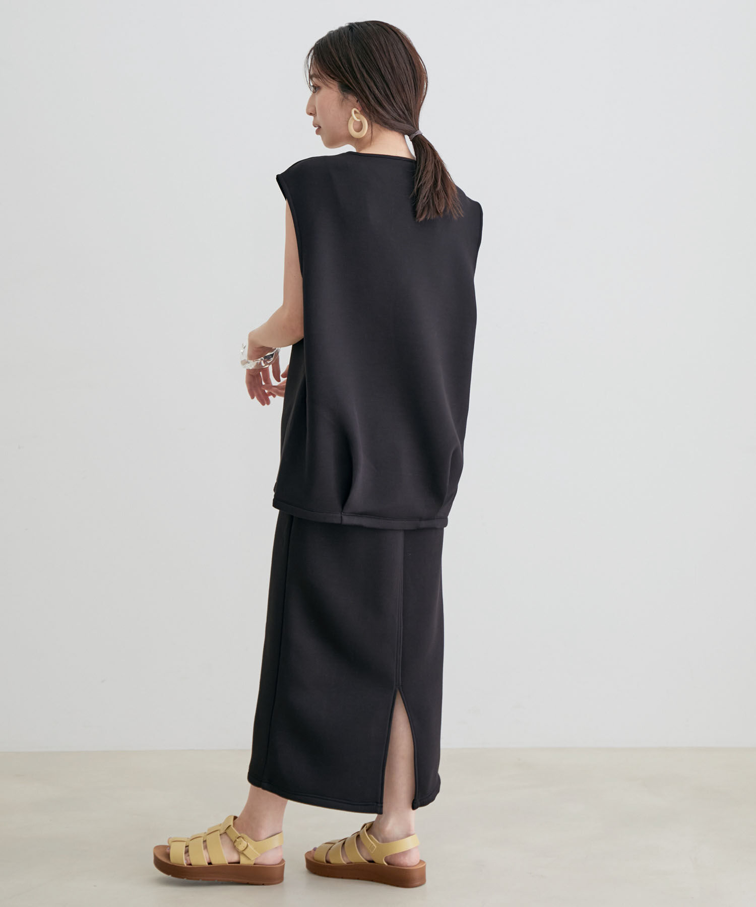 VIS「【セットアップ対応】【スフレタッチ】タイトスカート」|スカート|