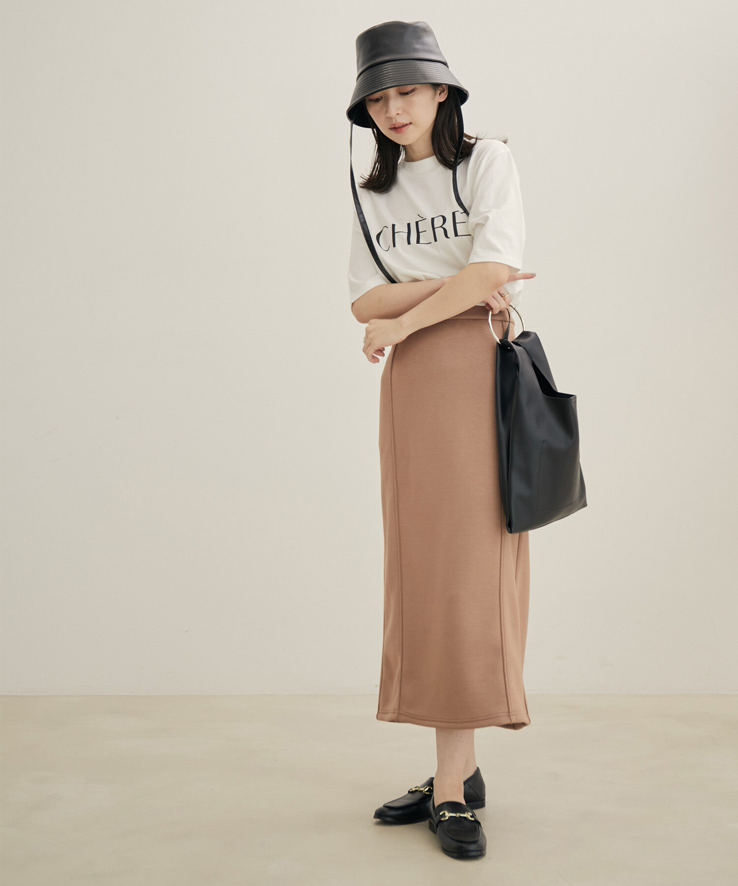 VIS「【セットアップ対応】【スフレタッチ】タイトスカート」|スカート|