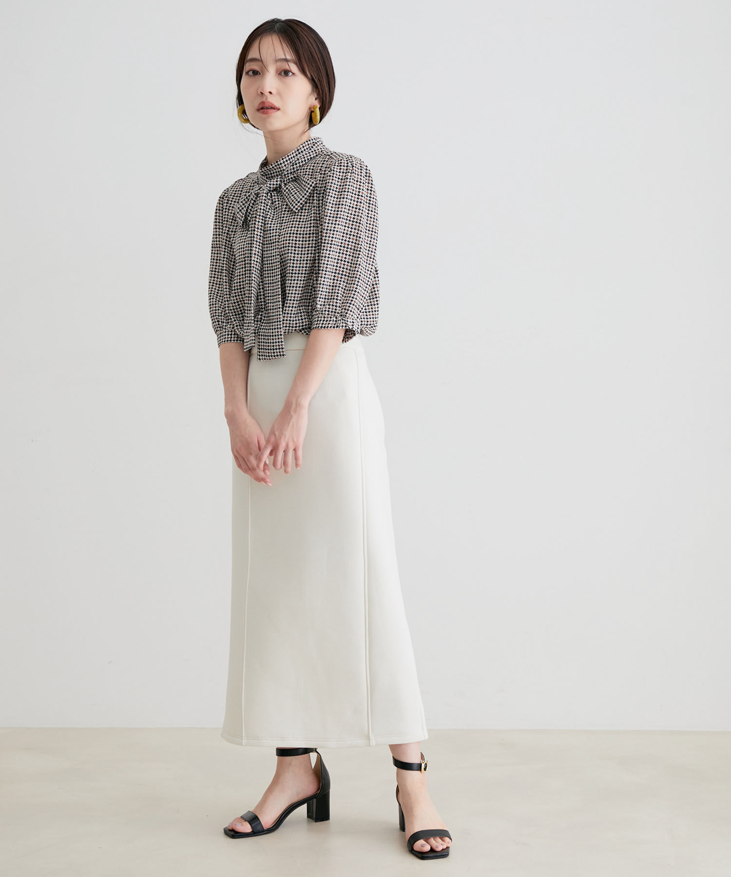 VIS「【セットアップ対応】【スフレタッチ】タイトスカート」|スカート|