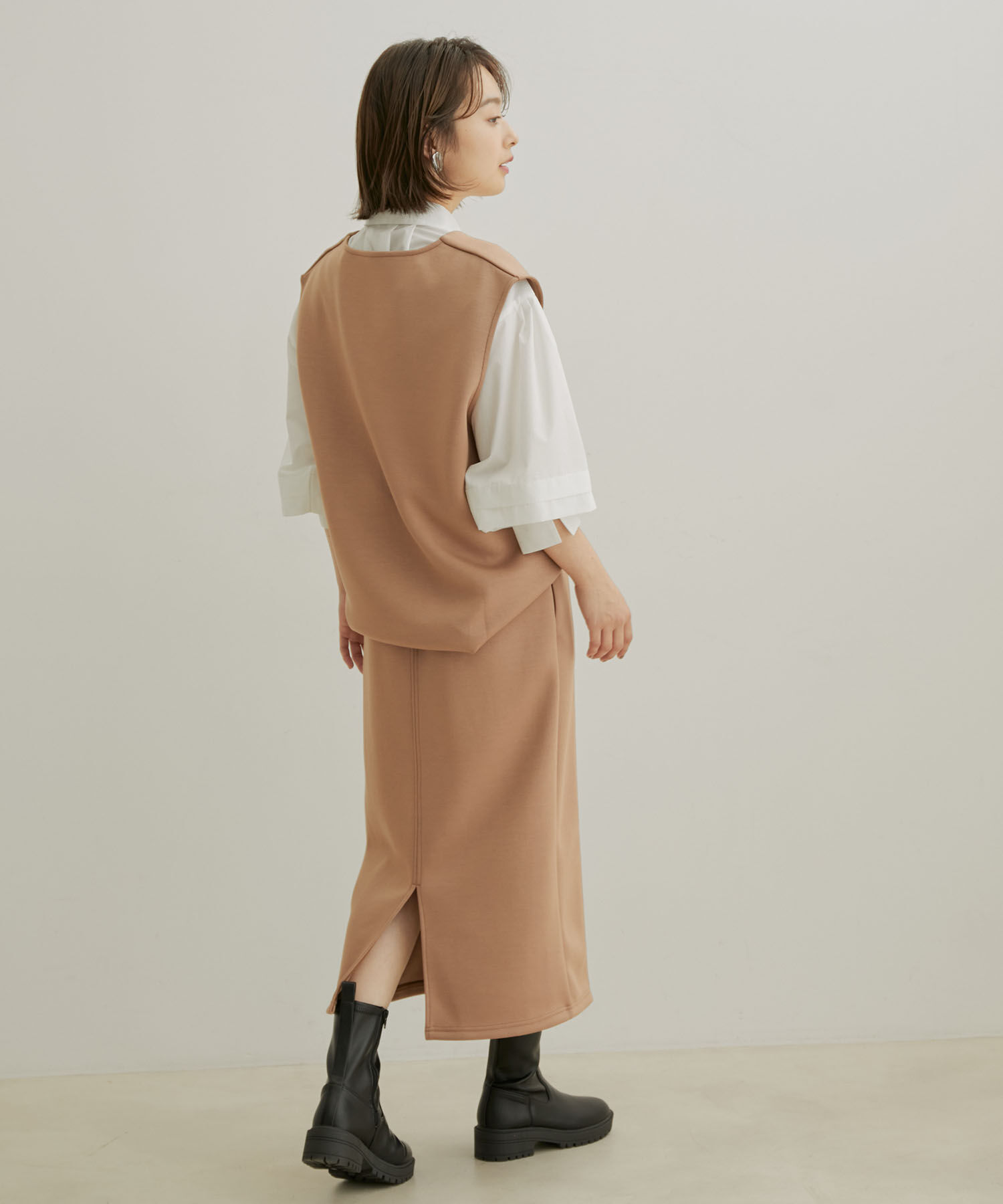 VIS「【セットアップ対応】【スフレタッチ】タイトスカート」|スカート|