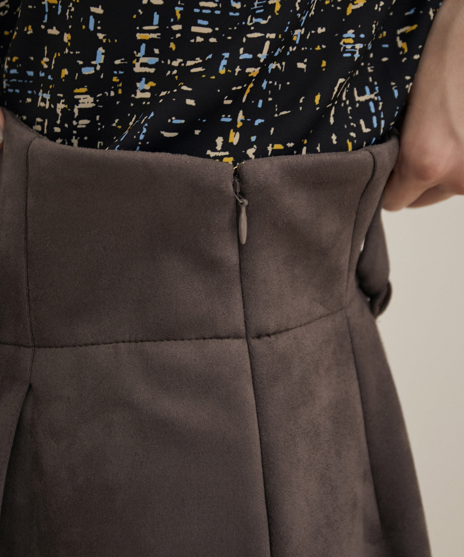 VIS「エコスエードラップ調Iラインスカート【sustainable】」|スカート|