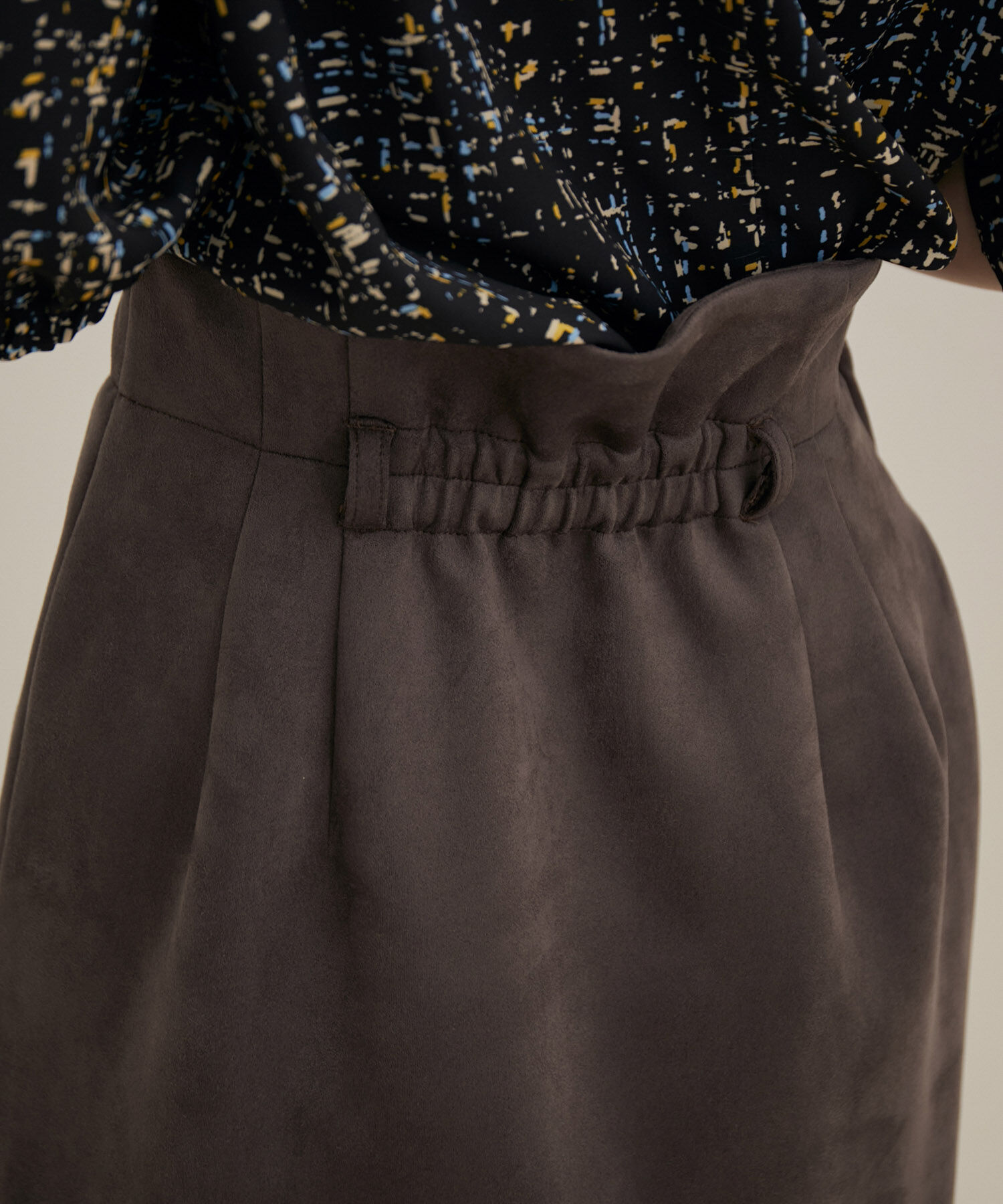 VIS「エコスエードラップ調Iラインスカート【sustainable】」|スカート|