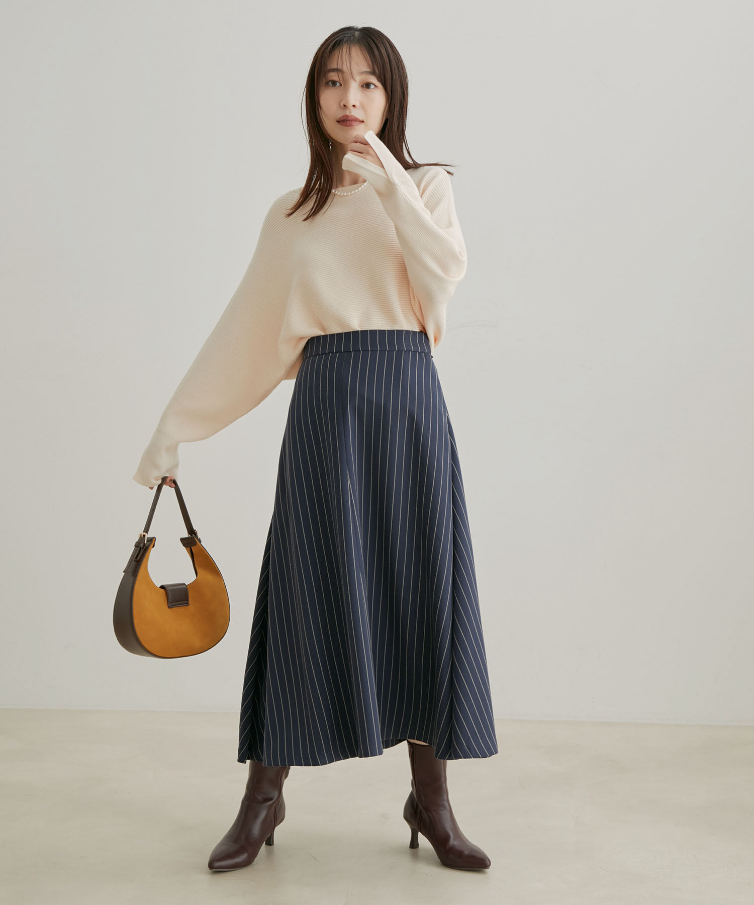 VIS「【Washable・EASY CARE】エコウールタッチフレアスカート【sustainable】」|スカート|