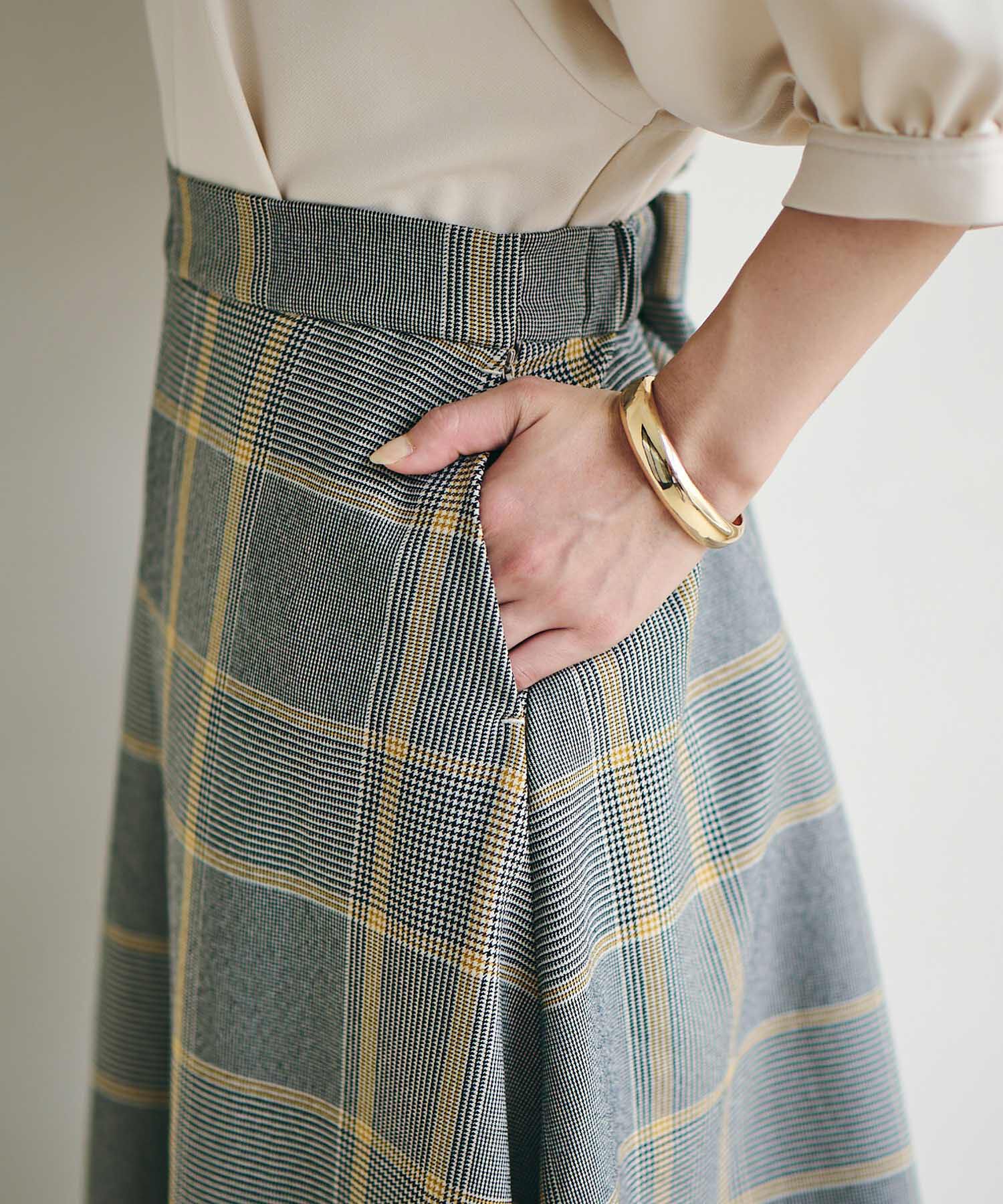 VIS「【Washable・EASY CARE】エコウールタッチフレアスカート【sustainable】」|スカート|