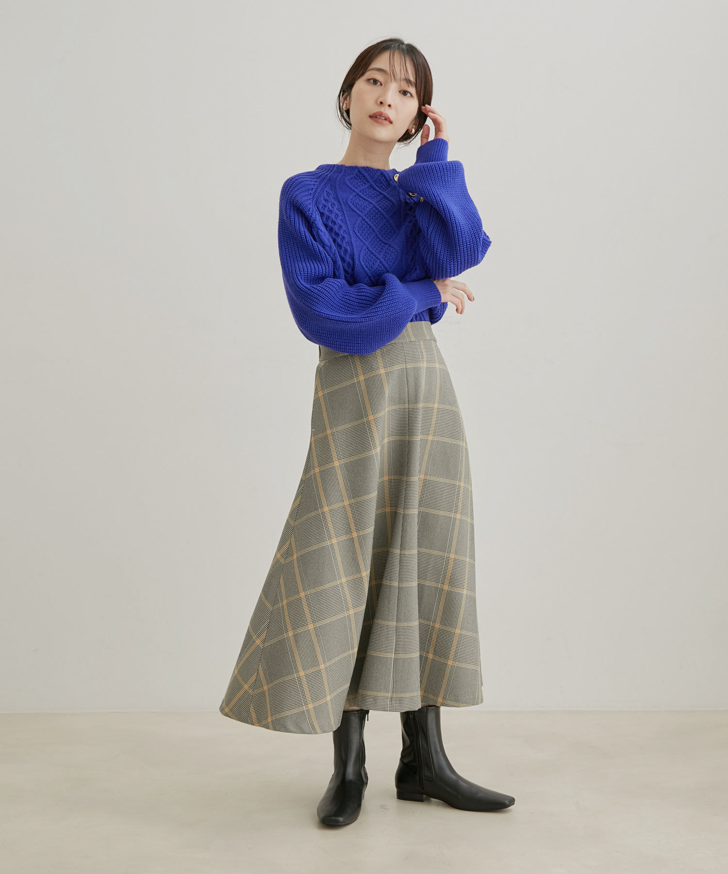 VIS「【Washable・EASY CARE】エコウールタッチフレアスカート【sustainable】」|スカート|