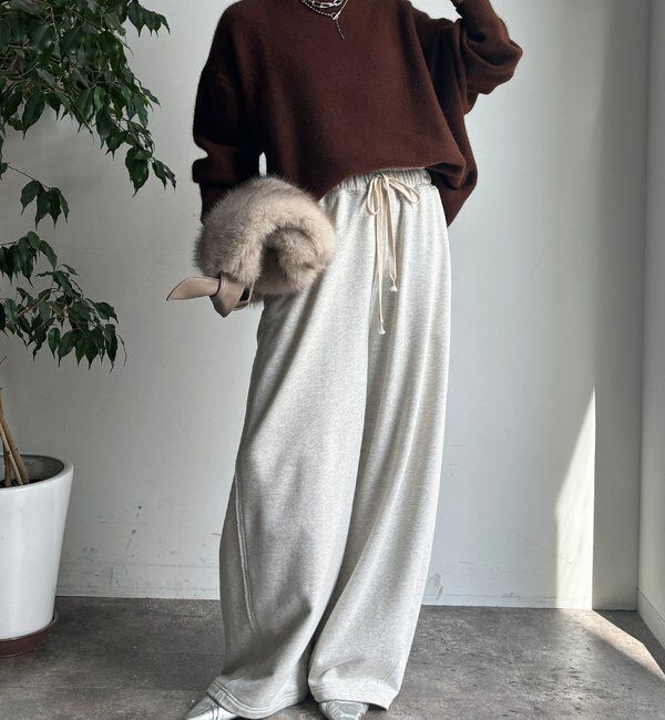  「ファーウールボートネックプルオーバー」|ニット・セーター|