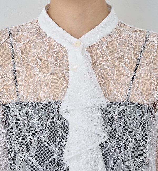  「シアーレースフリルブラウス」|シャツ・ブラウス|