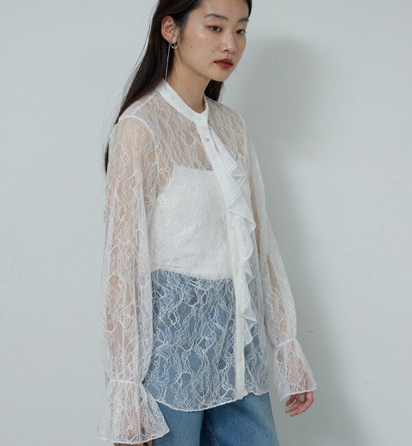  「シアーレースフリルブラウス」|シャツ・ブラウス|