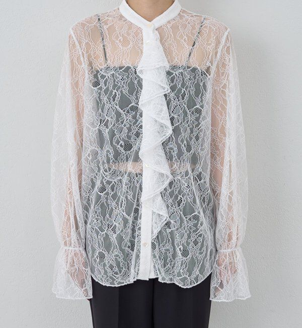  「シアーレースフリルブラウス」|シャツ・ブラウス|