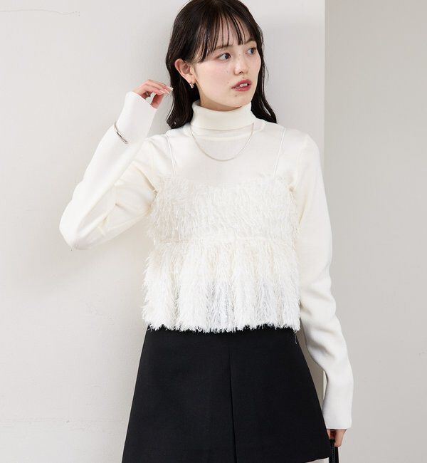  「フェザーフリンジ キャミビスチェ」|シャツ・ブラウス|