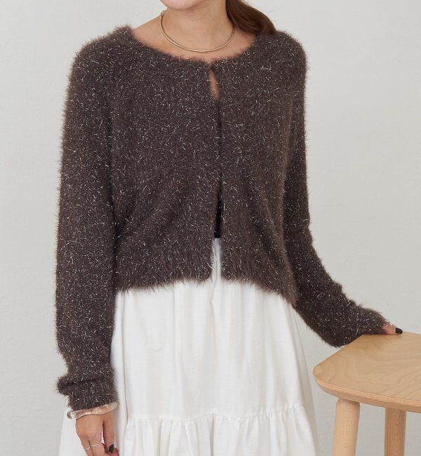  「ラメシャギーニットカーデ」|カーディガン|