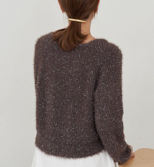  「ラメシャギーニットカーデ」|カーディガン|