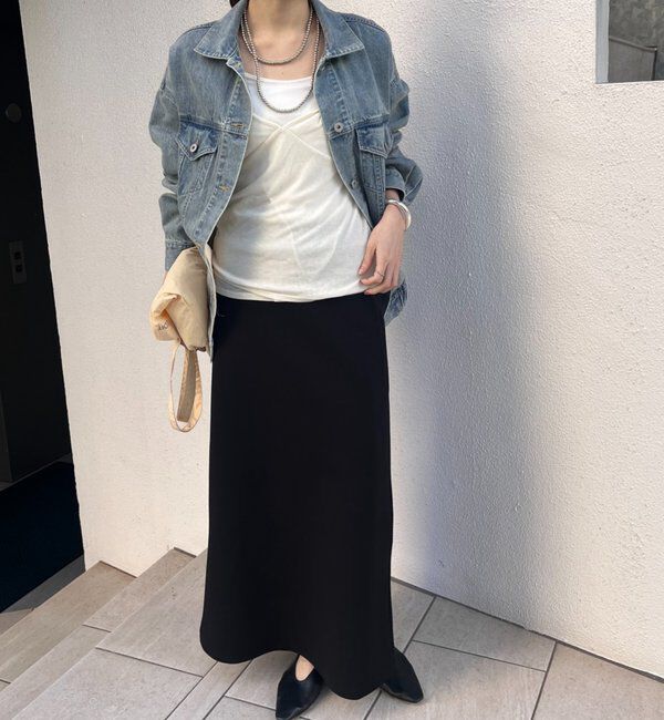  「【26SS予約】ポンチタイトスカート」|スカート|